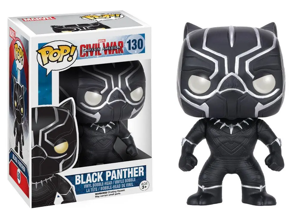 Captain America Civil War POP! Figurina de Vinil Bobble-Head Black Panther 10 cm poza produsului