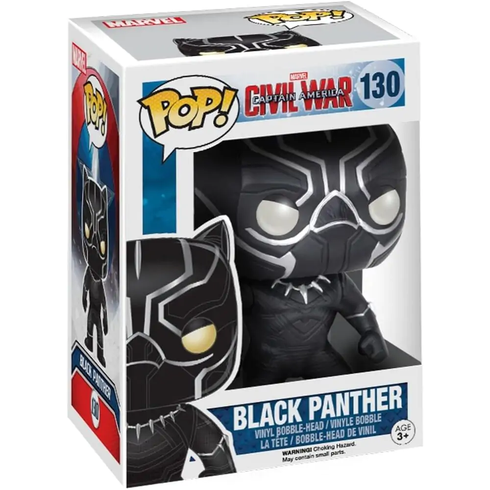 Captain America Civil War POP! Figurina de Vinil Bobble-Head Black Panther 10 cm poza produsului