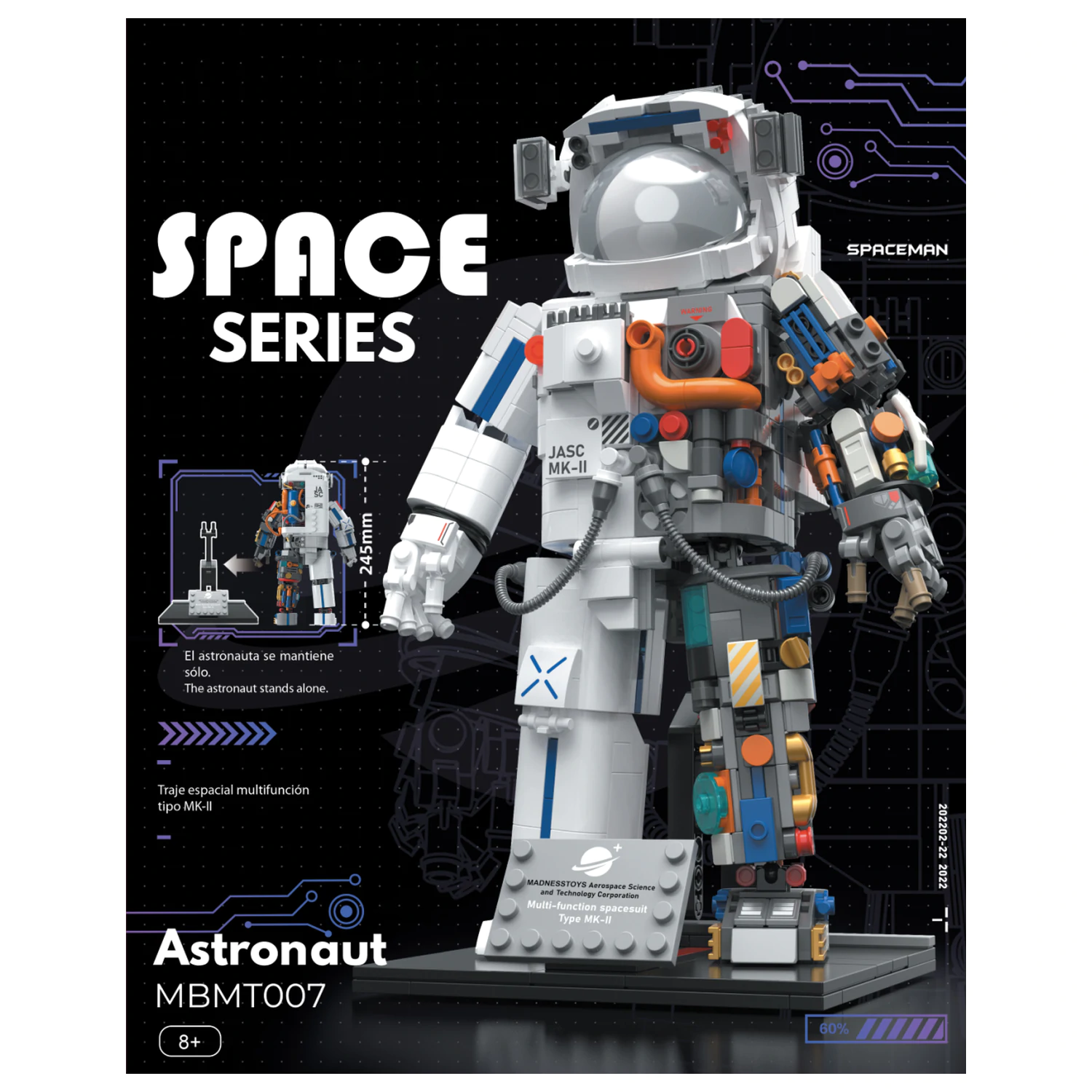 POP SERIES Construction Kit Astronaut 900 piese poza produsului