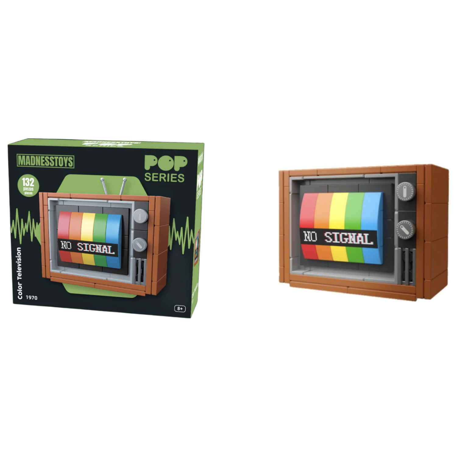 POP Series Construction Kit 1970 Colour Television 132 piese poza produsului