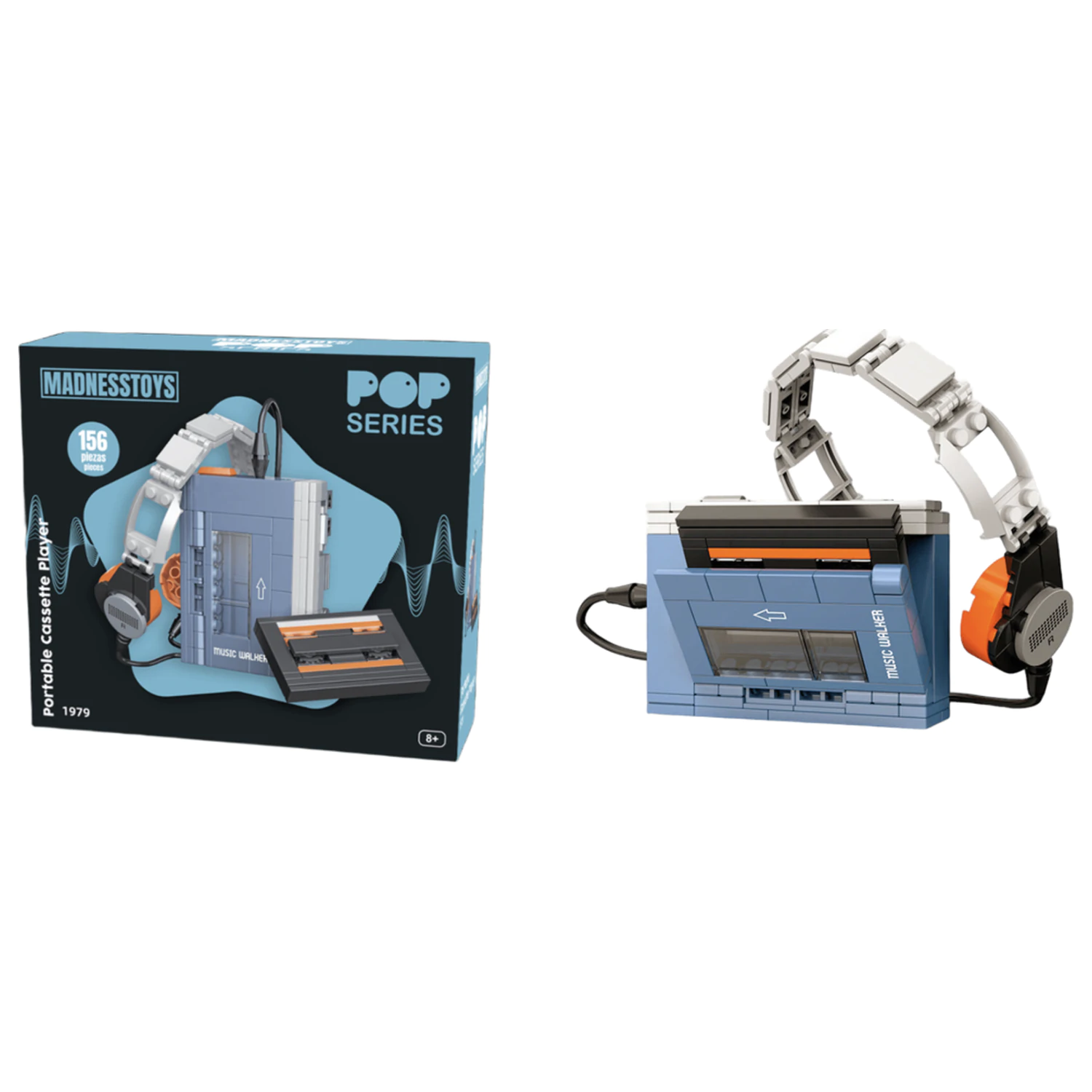 POP Series Construction Kit 1979 Walkman Cassette Player 156 piese poza produsului