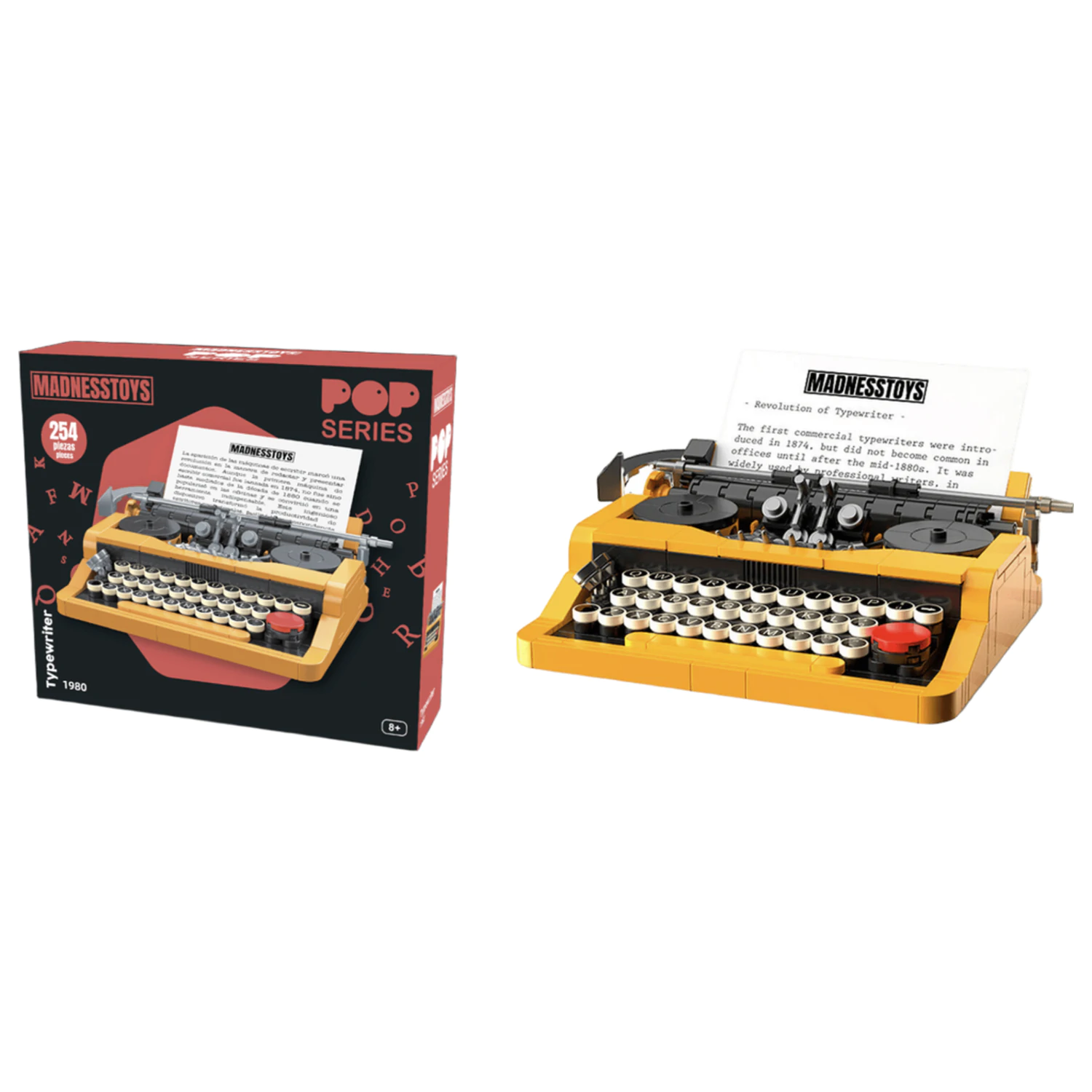 POP Series Construction Kit 1980 Typewriter 254 piese poza produsului