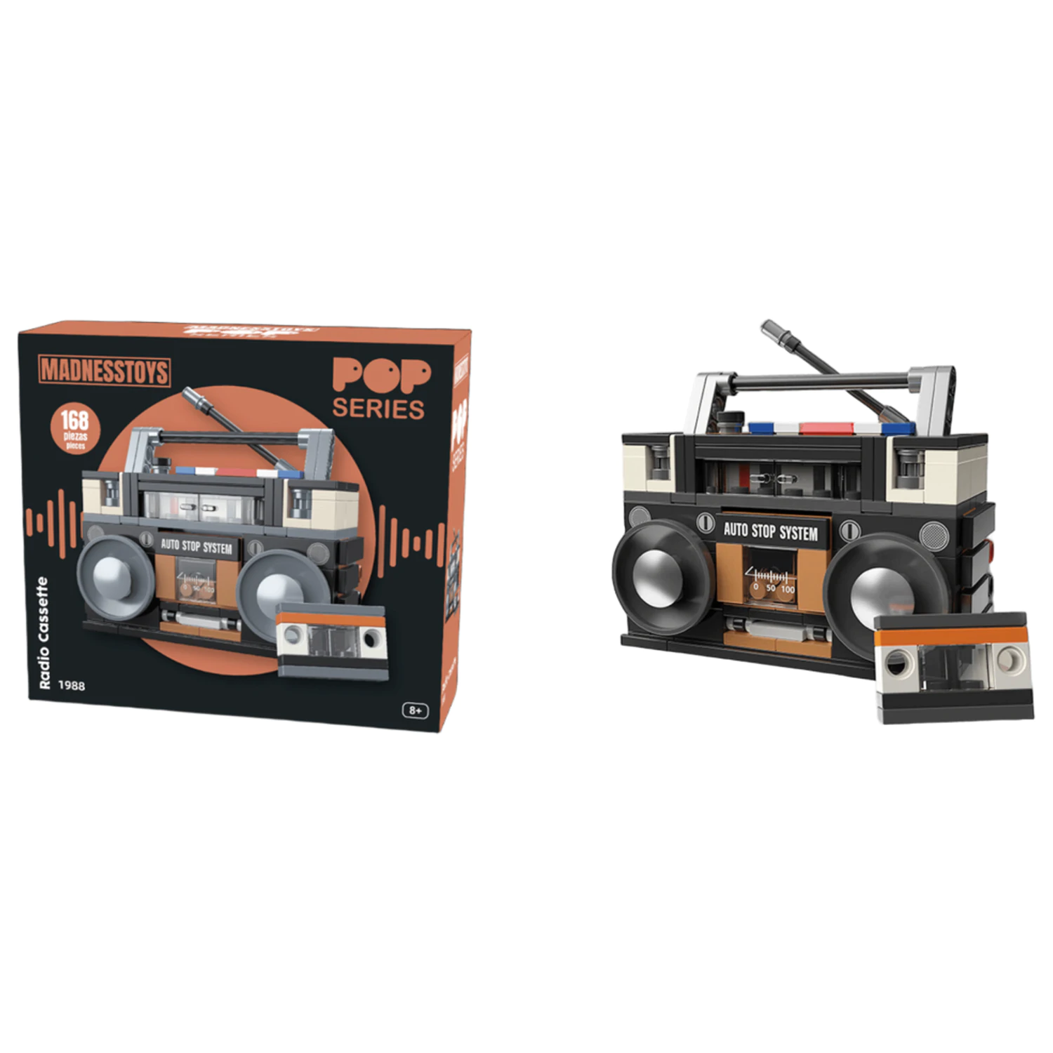 Pop Series Kit de construcție Radio Boombox 1988 168 piese poza produsului