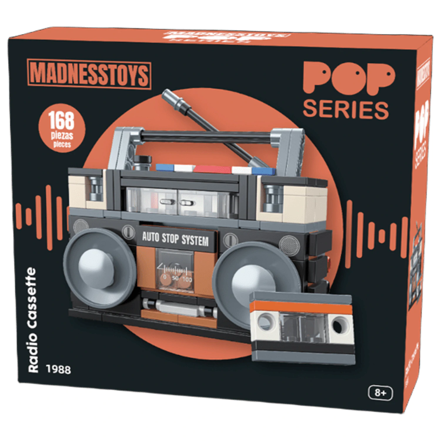 Pop Series Kit de construcție Radio Boombox 1988 168 piese poza produsului