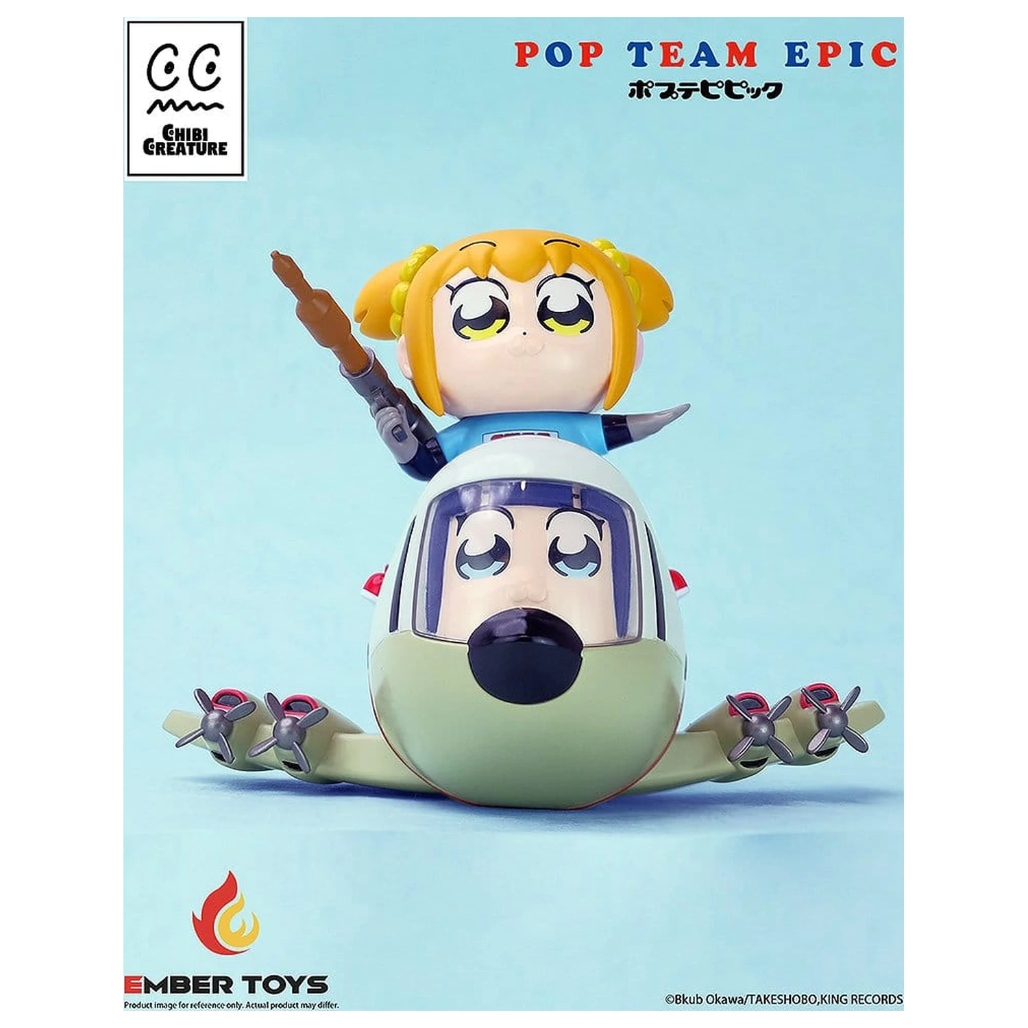 Pop Team Epic Chibi Creature figurine de vinil set de 2 bucati POPUKO & PIPIMI: Skeleton Competition Ver. poza produsului