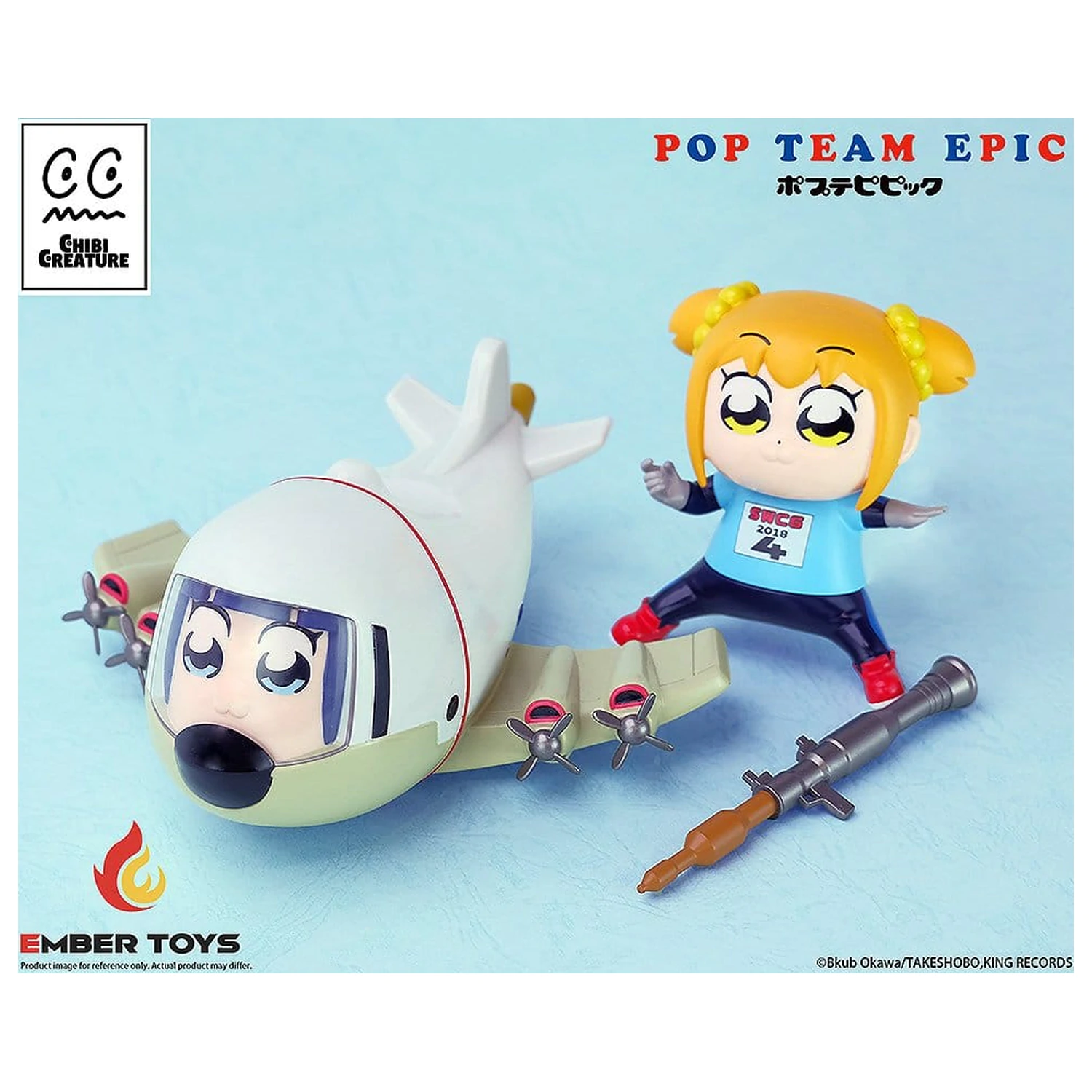 Pop Team Epic Chibi Creature figurine de vinil set de 2 bucati POPUKO & PIPIMI: Skeleton Competition Ver. poza produsului