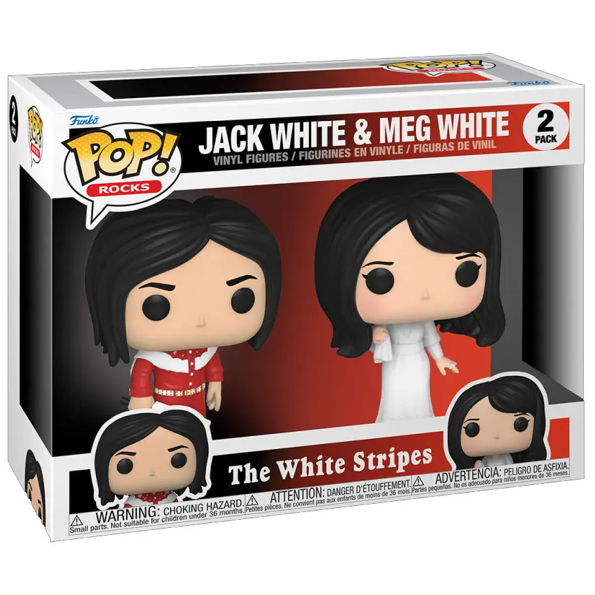 The White Stripes POP! Figurine Vinil Rocks Set de 2 Jack White & Meg White 9 cm poza produsului