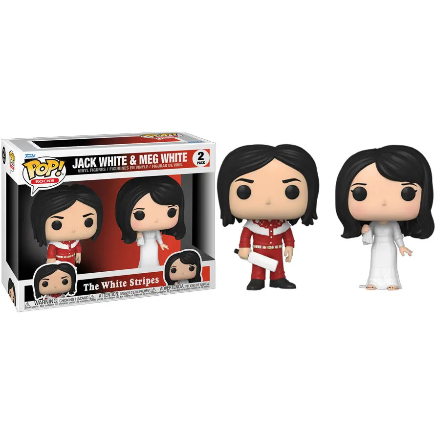 The White Stripes POP! Figurine Vinil Rocks Set de 2 Jack White & Meg White 9 cm poza produsului