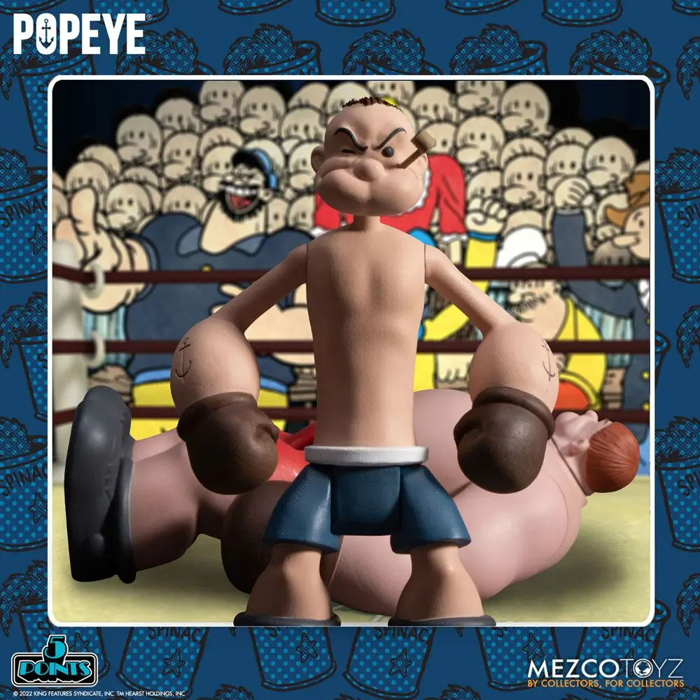 Set Figurina Deluxe Popeye 5 Puncte Popeye & Oxheart 9 cm poza produsului