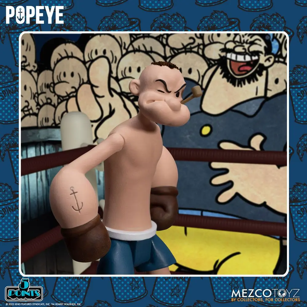 Set Figurina Deluxe Popeye 5 Puncte Popeye & Oxheart 9 cm poza produsului