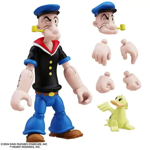 Figurină de acțiune Popeye Wave 03 Popeye Prima Apariție Cămașă Neagră poza produsului