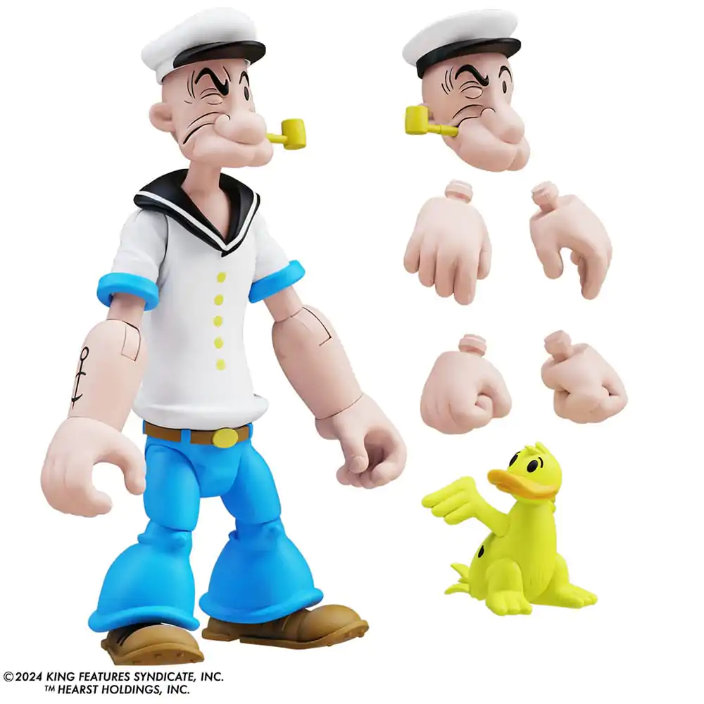 Figurină de Acțiune Popeye Wave 03 Popeye 1st Appearance Cămașă Albă poza produsului