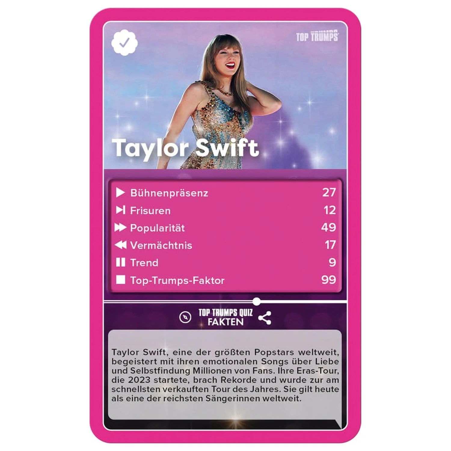 Popstars Card Game Top Trumps *German Version* poza produsului