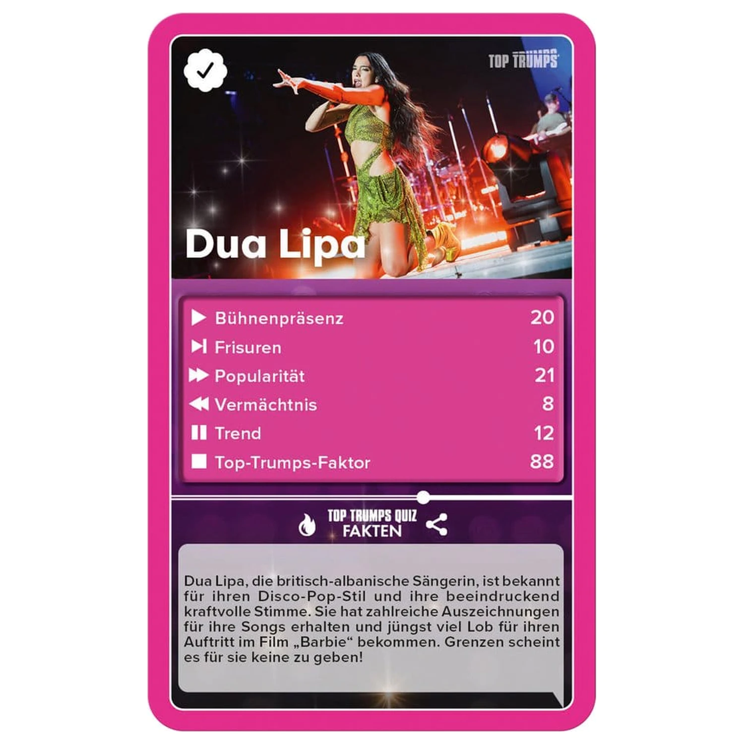 Popstars Card Game Top Trumps *German Version* poza produsului