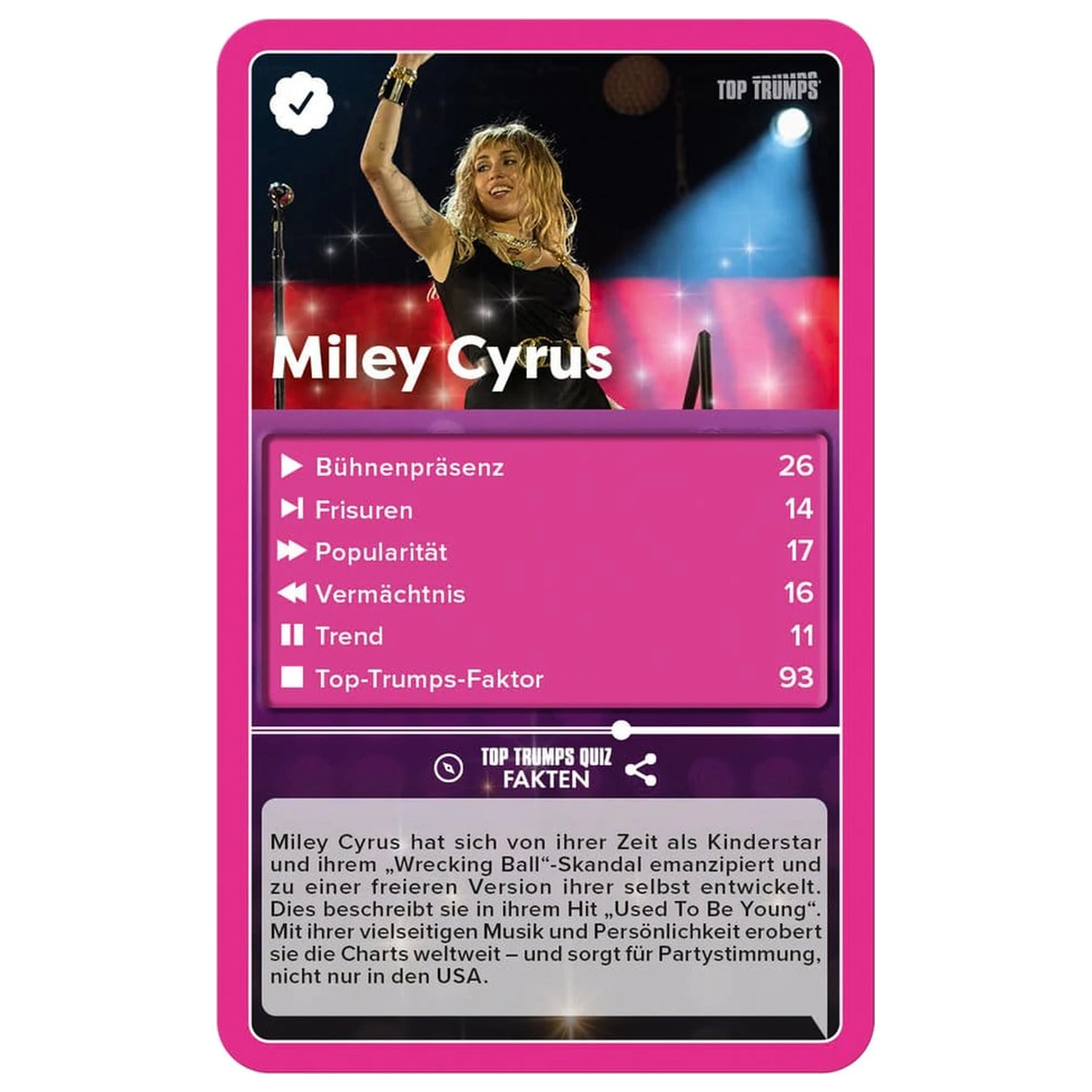 Popstars Card Game Top Trumps *German Version* poza produsului