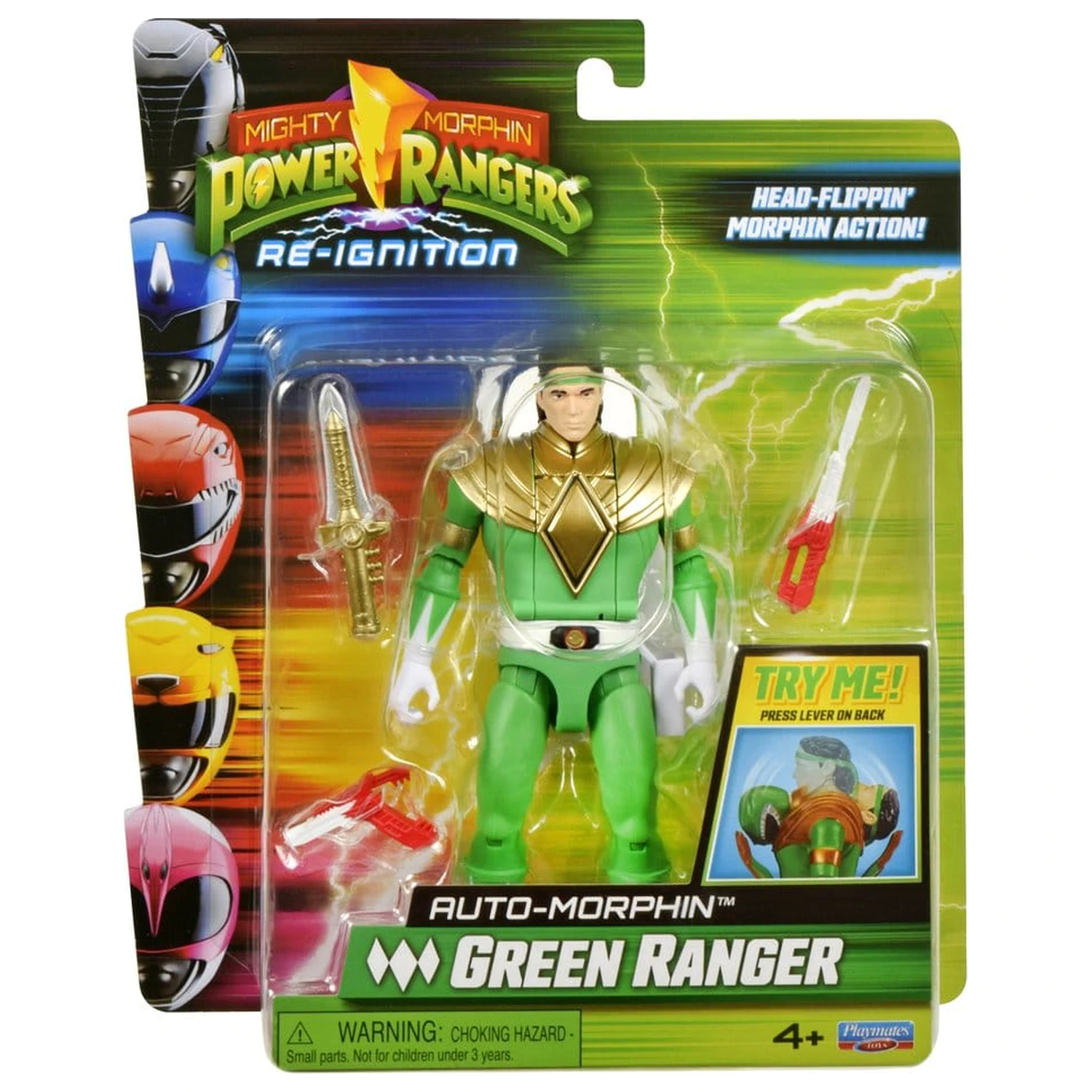 Power Rangers Figurina Auto-Morphin Action Figure Green Ranger 15 cm poza produsului