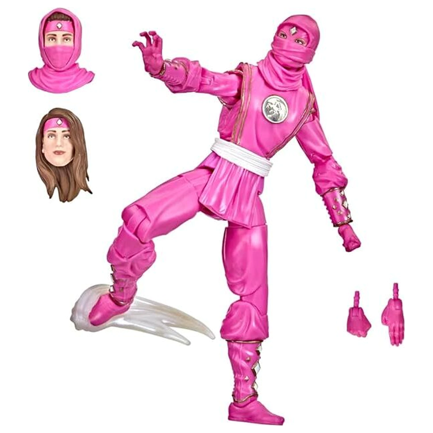 Power Rangers Lightning Collection Mighty Morphin Ninja Pink Ranger figurina 15cm poza produsului