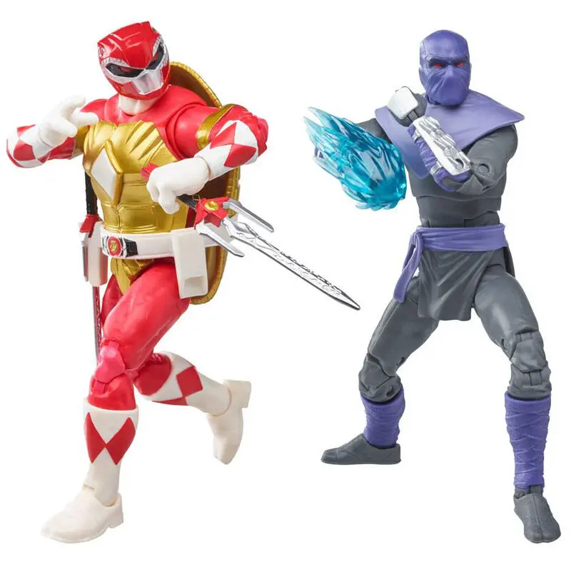 Power Rangers x TMNT Lightning Collection Figurine de acțiune 2022 Soldat Foot Tommy & Raphael Transformat poza produsului