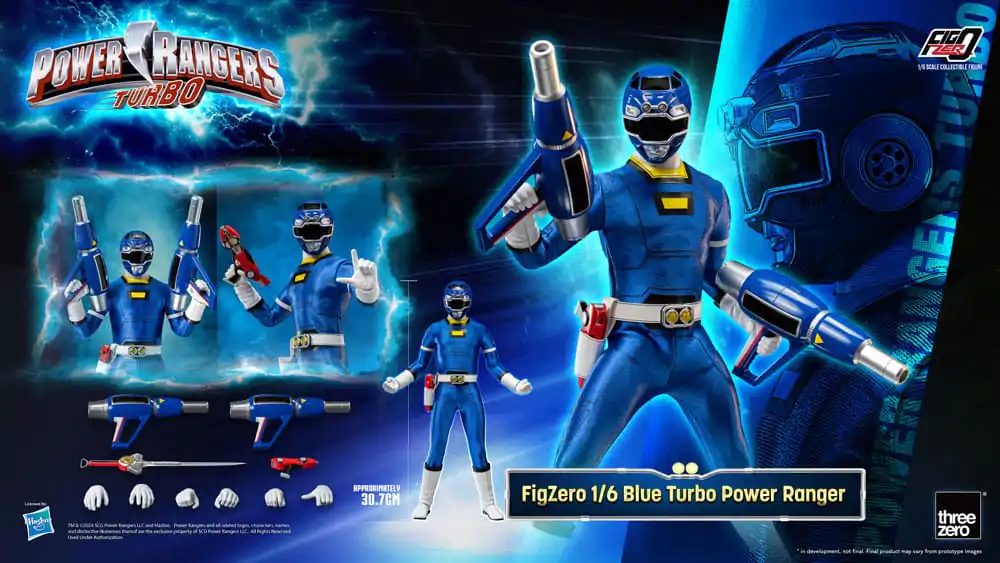 Power Rangers Turbo FigZero Figurina de Acțiune 1/6 Blue Turbo Power Ranger 30 cm poza produsului