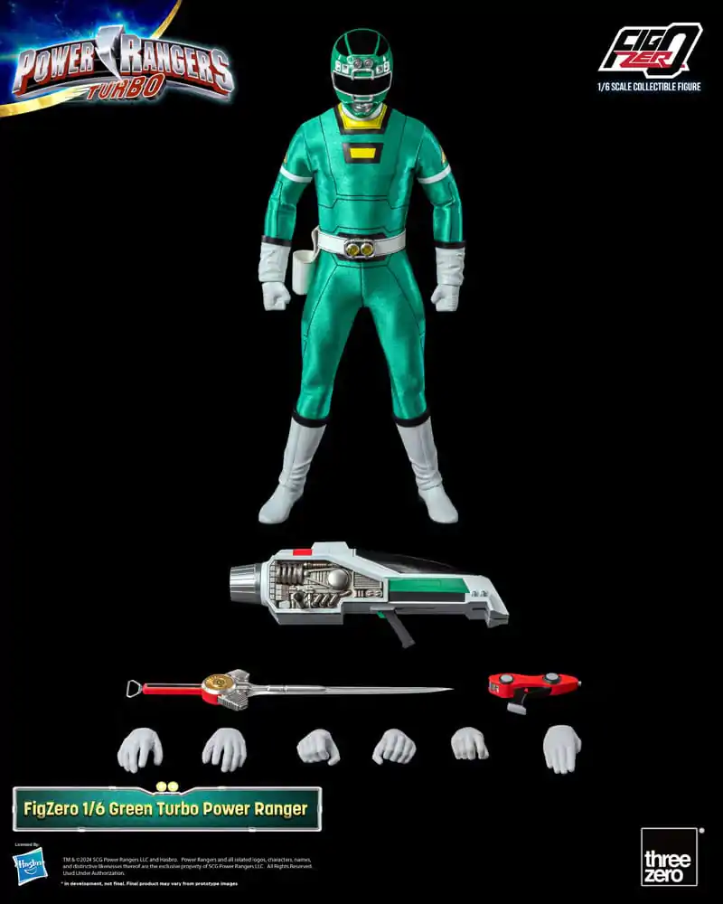 Power Rangers Turbo FigZero figurină de acțiune 1/6 Green Turbo Power Ranger 30 cm poza produsului