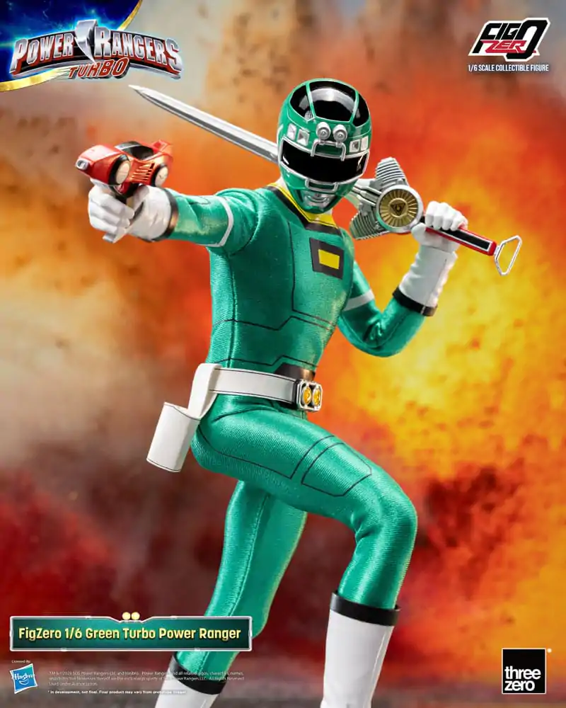 Power Rangers Turbo FigZero figurină de acțiune 1/6 Green Turbo Power Ranger 30 cm poza produsului