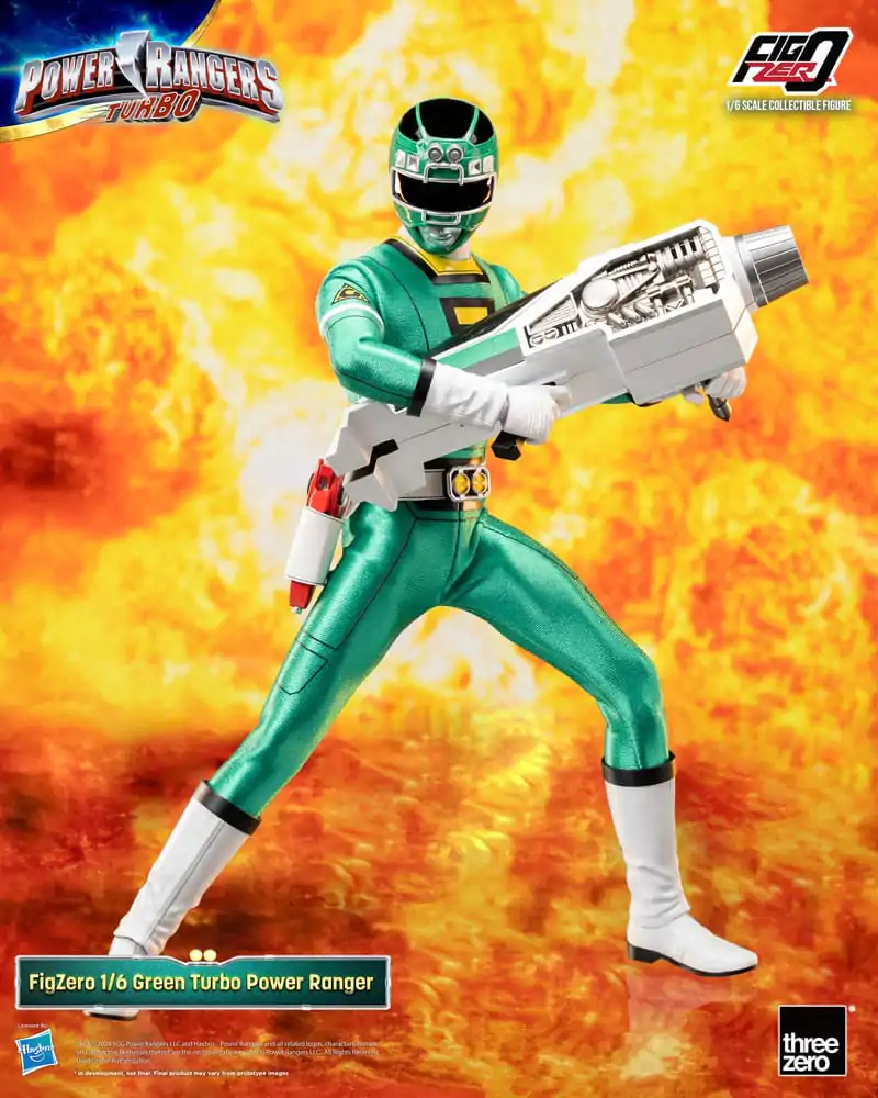 Power Rangers Turbo FigZero figurină de acțiune 1/6 Green Turbo Power Ranger 30 cm poza produsului