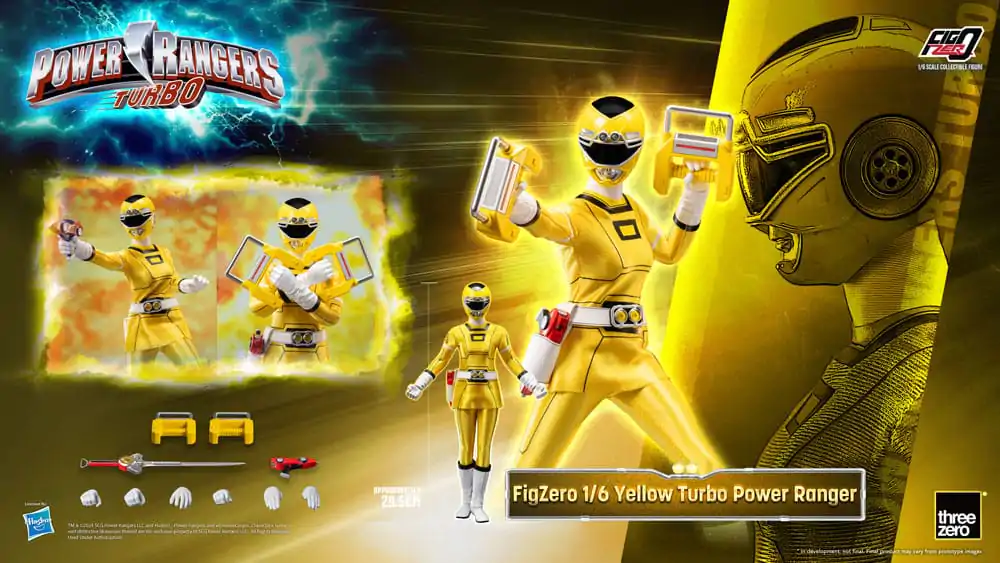 Power Rangers Turbo FigZero Figurina de Acțiune 1/6 Yellow Turbo Power Ranger 30 cm poza produsului