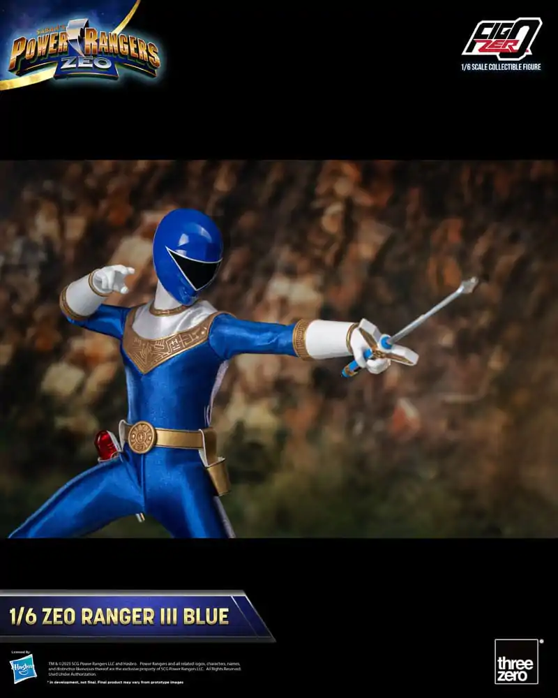 Power Rangers Zeo FigZero Figurina de acțiune 1/6 Ranger III Albastru 30 cm poza produsului