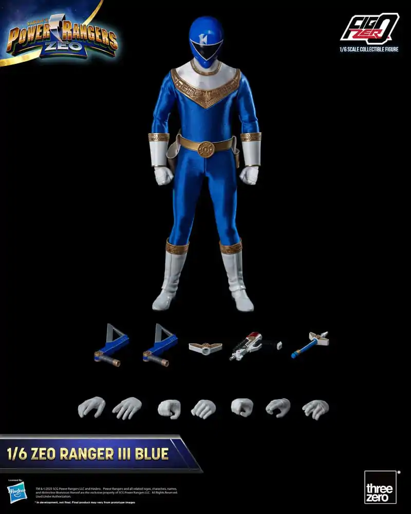 Power Rangers Zeo FigZero Figurina de acțiune 1/6 Ranger III Albastru 30 cm poza produsului