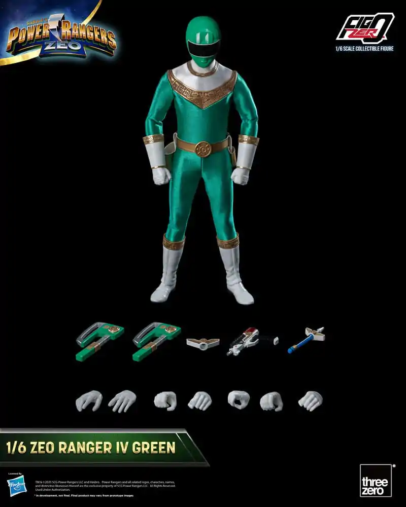 Power Rangers Zeo FigZero Figurina de Acțiune 1/6 Ranger IV Verde 30 cm poza produsului