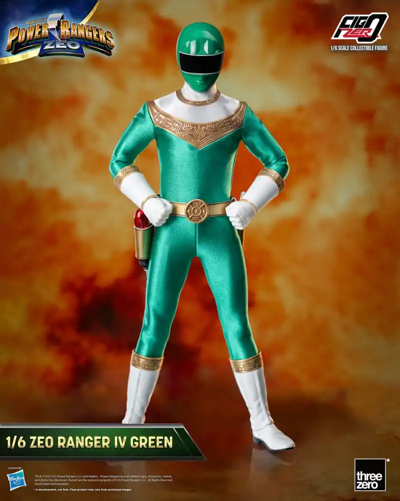 Power Rangers Zeo FigZero Figurina de Acțiune 1/6 Ranger IV Verde 30 cm poza produsului