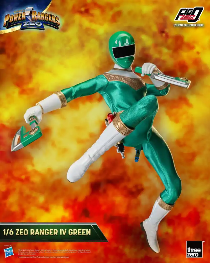 Power Rangers Zeo FigZero Figurina de Acțiune 1/6 Ranger IV Verde 30 cm poza produsului