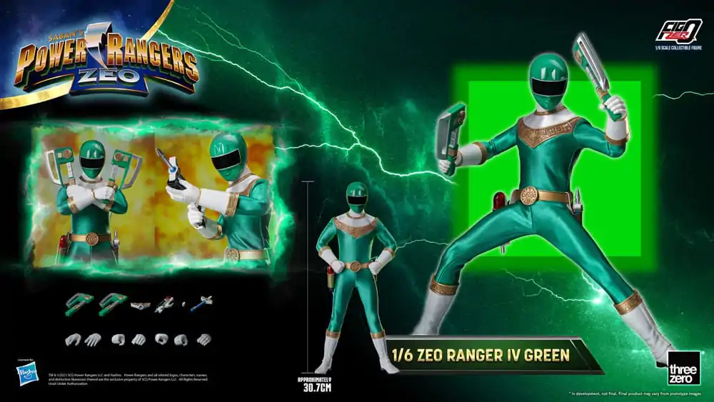 Power Rangers Zeo FigZero Figurina de Acțiune 1/6 Ranger IV Verde 30 cm poza produsului