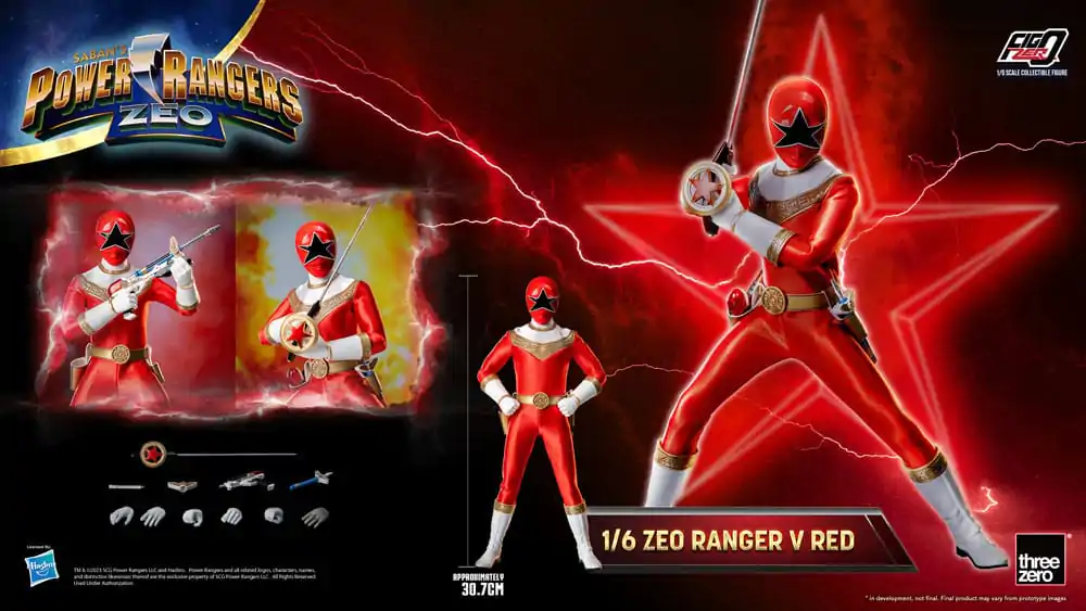 Power Rangers Zeo FigZero Figurina de Acțiune 1/6 Ranger V Roșu 30 cm poza produsului