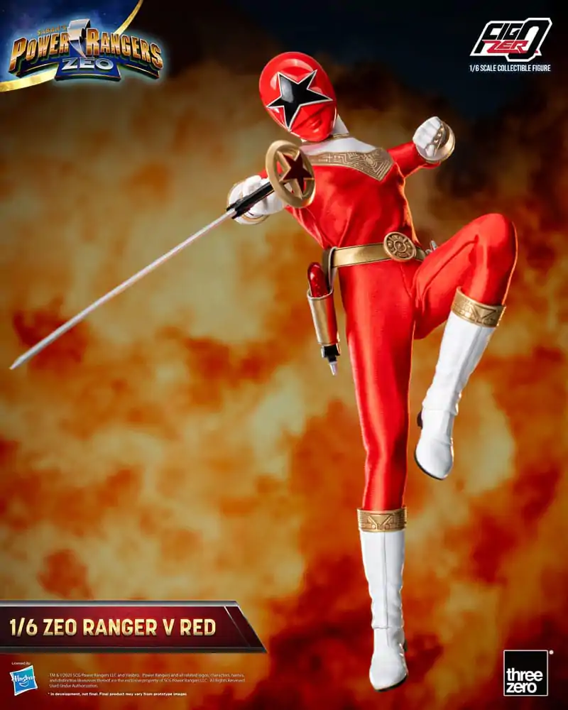 Power Rangers Zeo FigZero Figurina de Acțiune 1/6 Ranger V Roșu 30 cm poza produsului