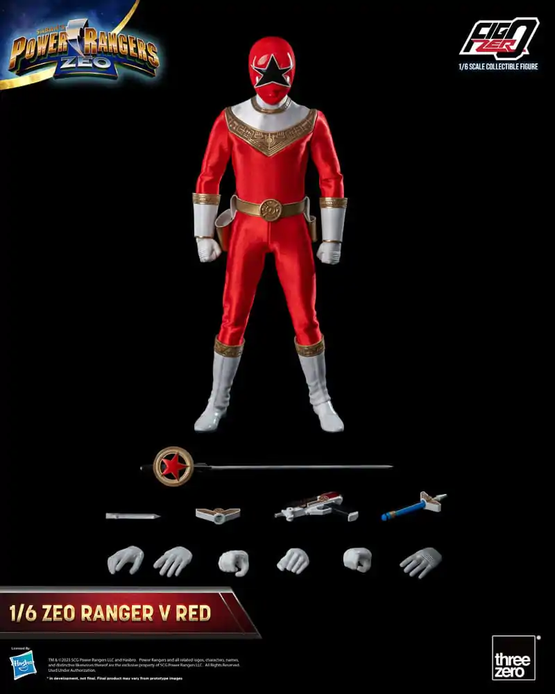 Power Rangers Zeo FigZero Figurina de Acțiune 1/6 Ranger V Roșu 30 cm poza produsului