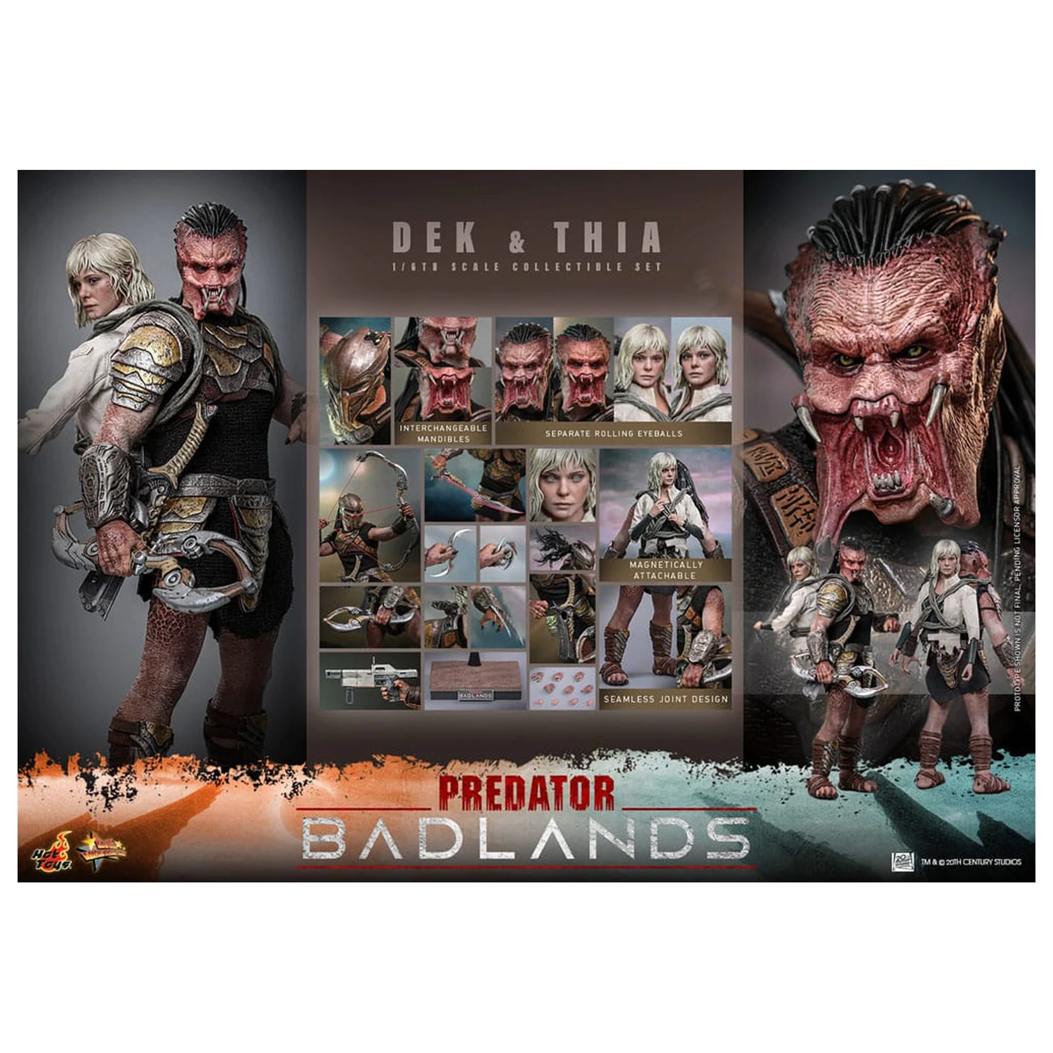 Predator: Badlands Movie Masterpiece Figurina de actiune 1/6 Dek & Thia 30 cm poza produsului