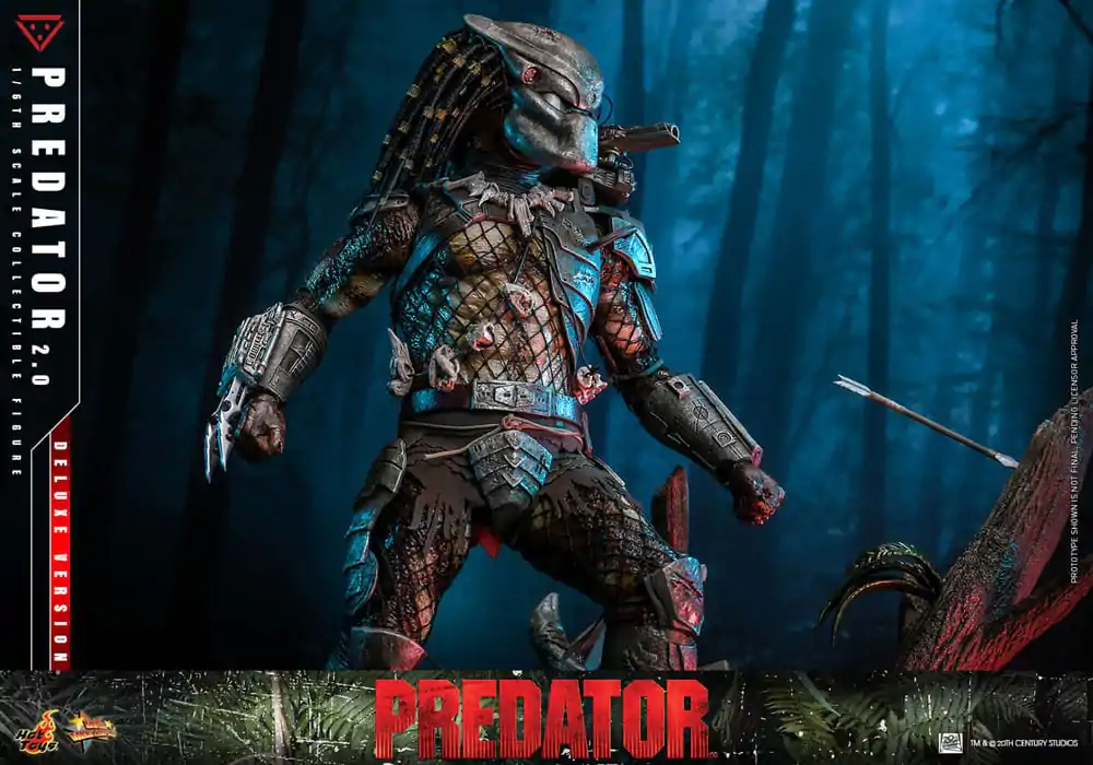 Figurină de acțiune de colecție Predator Movie Masterpiece 1/6 Predator (2.0) Deluxe Version 34 cm poza produsului