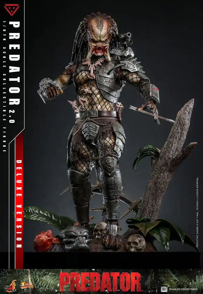Figurină de acțiune de colecție Predator Movie Masterpiece 1/6 Predator (2.0) Deluxe Version 34 cm poza produsului