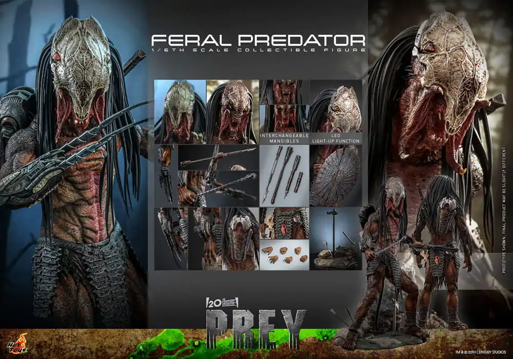 Figurină de acțiune Prey 1/6 Feral Predator 37 cm poza produsului