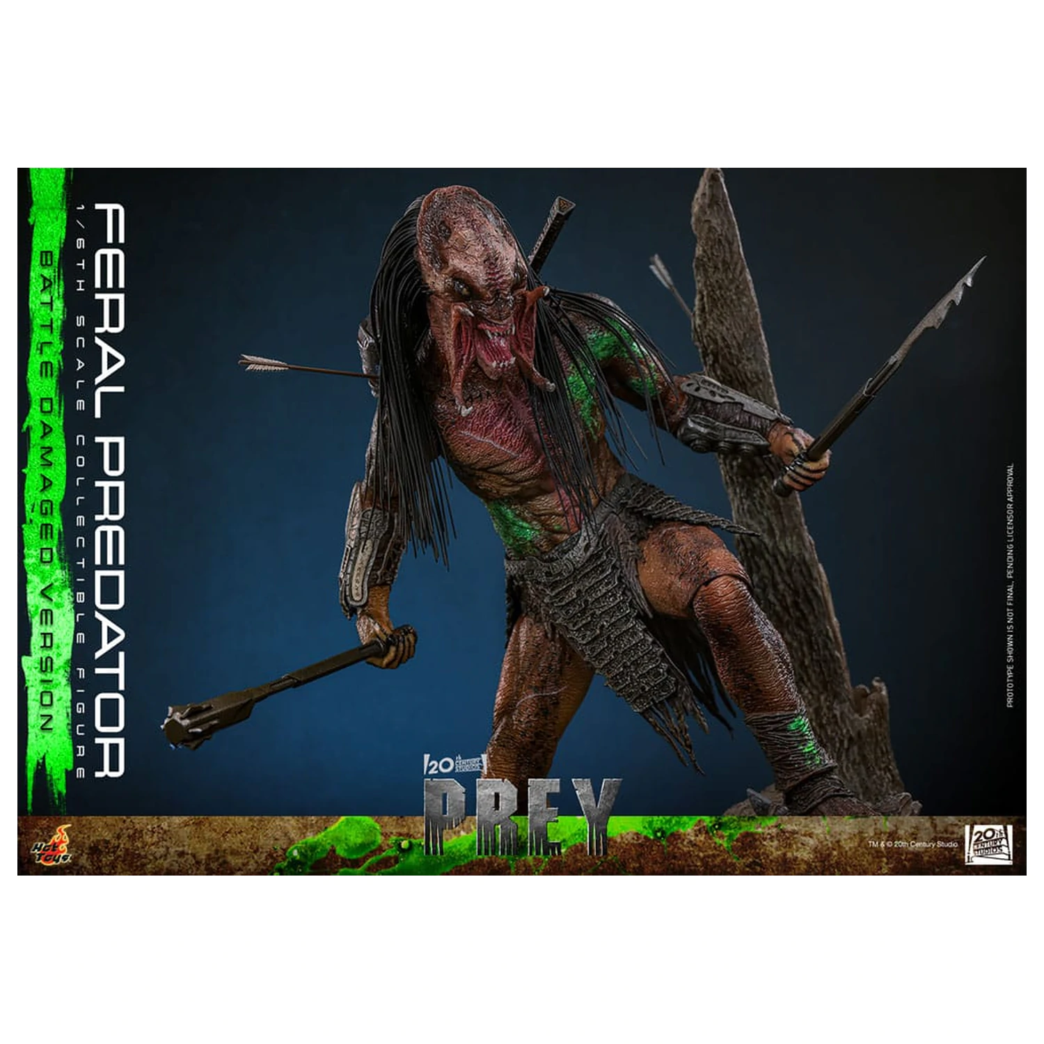 Prey Action Figure 1/6 Feral Predator (Battle Damaged Version) 37 cm poza produsului