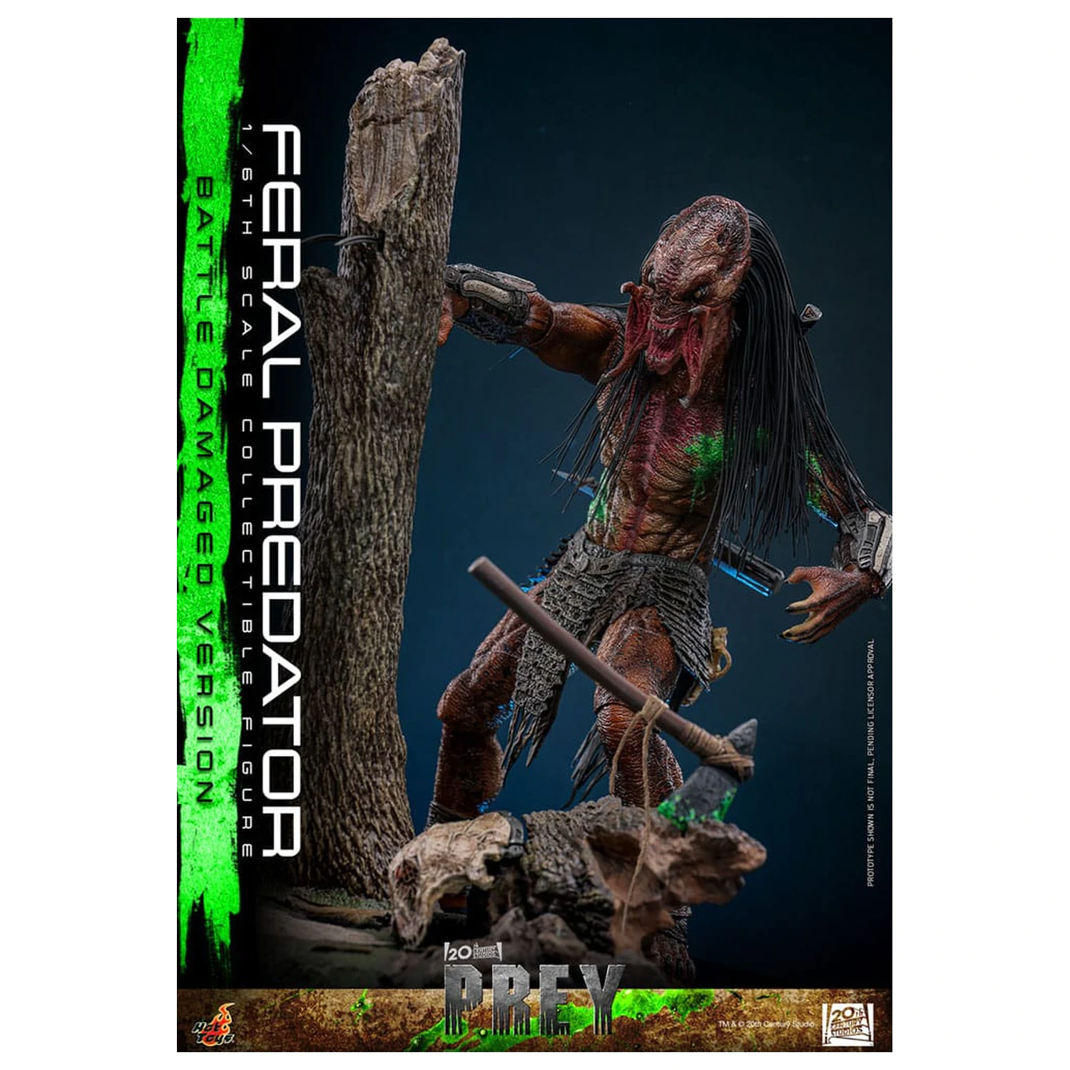 Prey Action Figure 1/6 Feral Predator (Battle Damaged Version) 37 cm poza produsului