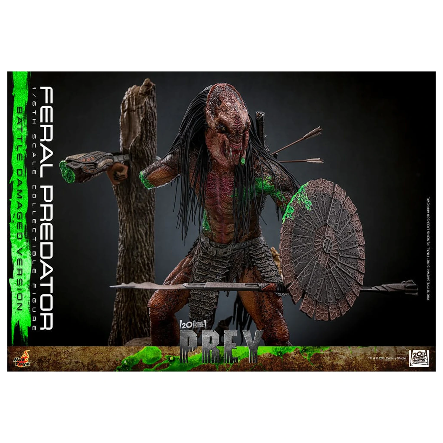Prey Action Figure 1/6 Feral Predator (Battle Damaged Version) 37 cm poza produsului