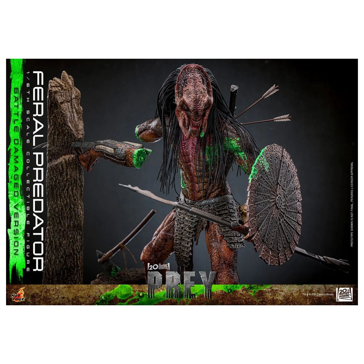Prey Action Figure 1/6 Feral Predator (Battle Damaged Version) 37 cm poza produsului