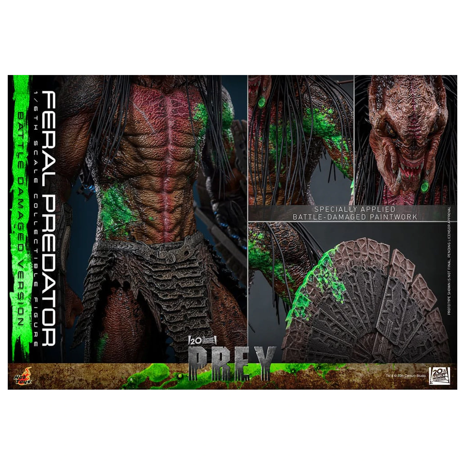 Prey Action Figure 1/6 Feral Predator (Battle Damaged Version) 37 cm poza produsului