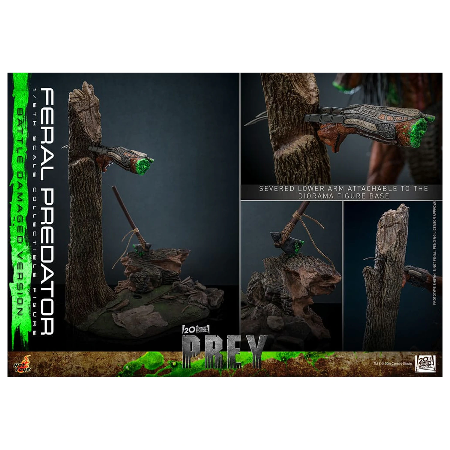 Prey Action Figure 1/6 Feral Predator (Battle Damaged Version) 37 cm poza produsului