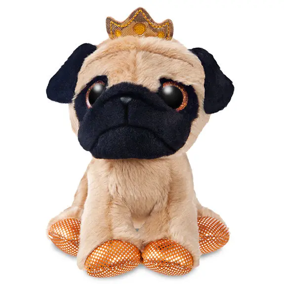 Jucărie de pluș moale Câine Pug 18cm poza produsului