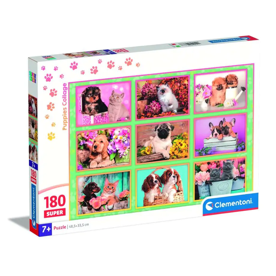 Puppies Collage super puzzle 180 piese poza produsului