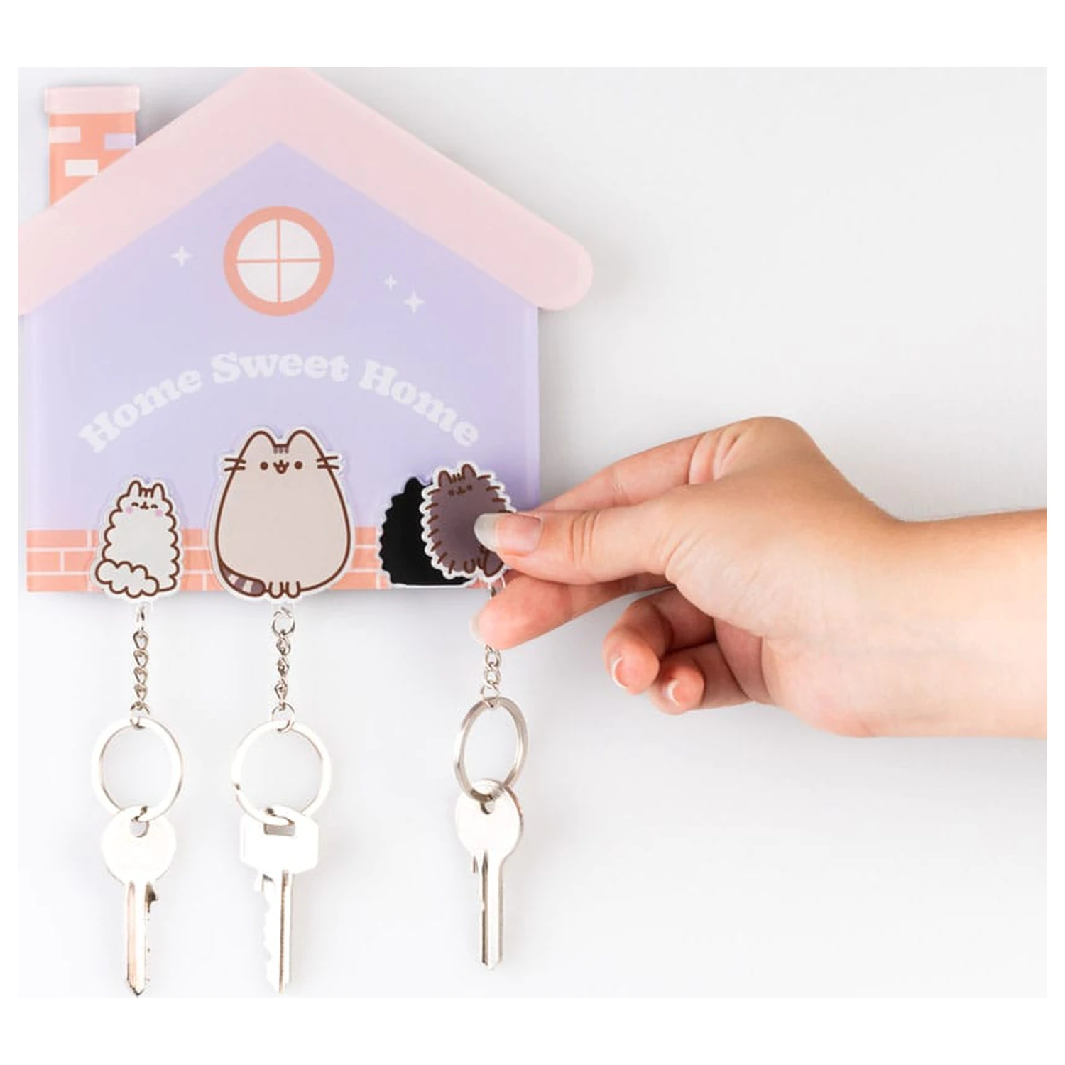 Pusheen suport de chei incl. 3 inele de chei poza produsului