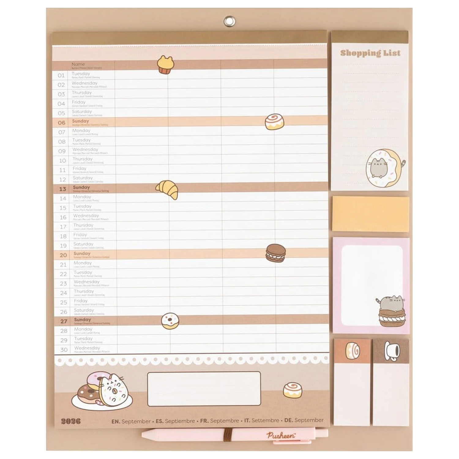 Pusheen Magnetic Planner 2026/27 30 x 35 cm poza produsului